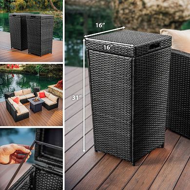 Nestl Outdoor Trash Can with Lid