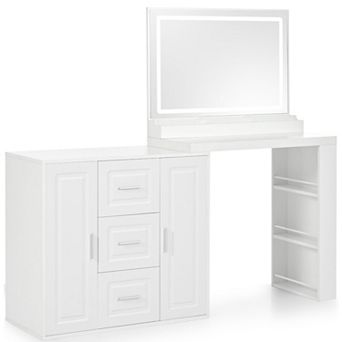 Merax 59" Makeup Vanity Desk with Mirror