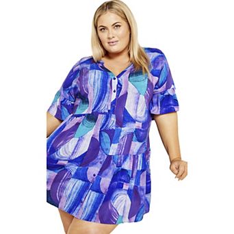 Avenue Women's Plus Size Trinity Print Dress