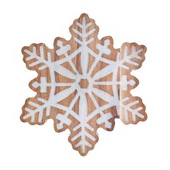 St. Nicholas Square® Snowflake Wood Trivet