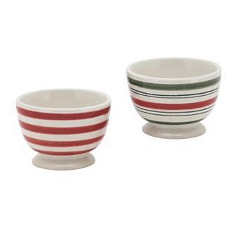 St. Nicholas Square® Holiday Striped Dip Bowls Set of 2