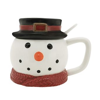 St. Nicholas Square® Snowman Lidded Mug & Spoon Set