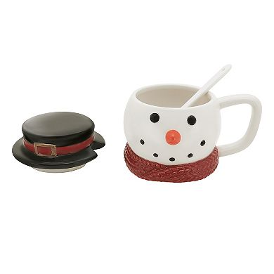 St. Nicholas Square® Snowman Lidded Mug & Spoon Set