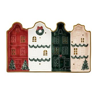 St. Nicholas Square® Holiday Homes Ceramic Serving Platter
