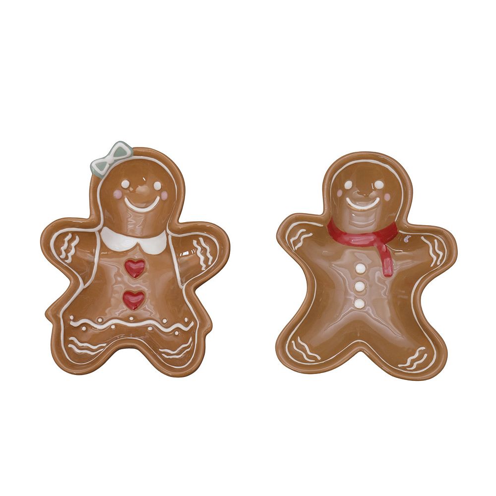Gingerbread Figural Dip Bowls Set of 2