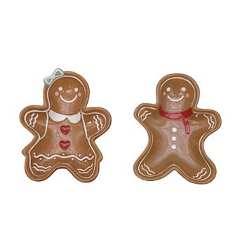 St. Nicholas Square® Gingerbread Figural Dip Bowls Set of 2