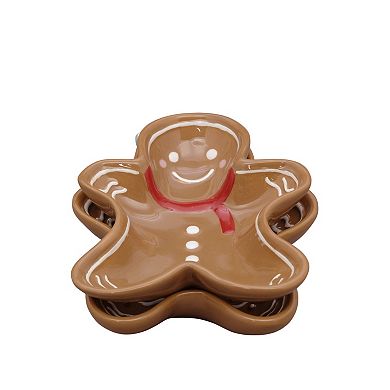 St. Nicholas Square® Gingerbread Figural Dip Bowls Set of 2
