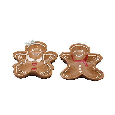 St. Nicholas Square® Gingerbread Figural Dip Bowls Set of 2