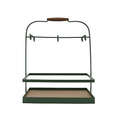 St. Nicholas Square® Mug Caddy with Wood Handle and Two-Tier Design