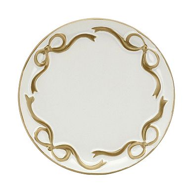 St. Nicholas Square® Gold Bow Appetizer Plate