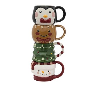 St. Nicholas Square® 4 pc Holiday Icon Stacking Mug Set