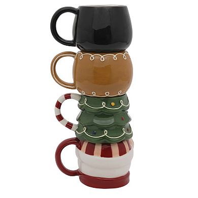 St. Nicholas Square® 4-Piece Holiday Icon Stacking Mug Set