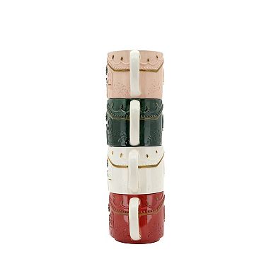 St. Nicholas Square® 4-Piece Holiday House Stacking Mug Set