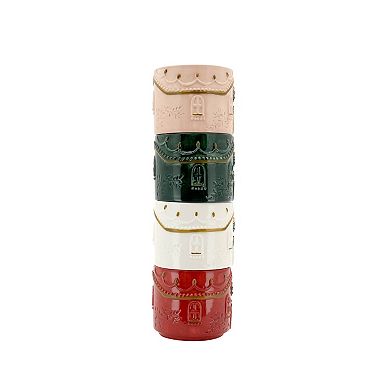 St. Nicholas Square® 4-Piece Holiday House Stacking Mug Set