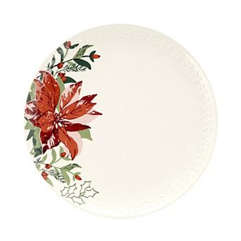 St. Nicholas Square® Poinsettia Embossed Dinner Plate