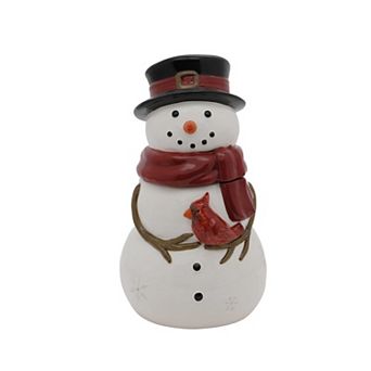 St. Nicholas Square® Snowman Cookie Jar with Cardinal Accent