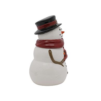 St. Nicholas Square® Snowman Cookie Jar with Cardinal Accent