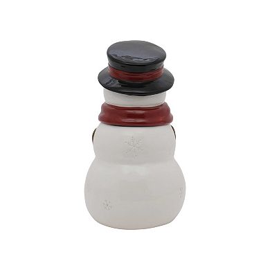 St. Nicholas Square® Snowman Cookie Jar with Cardinal Accent