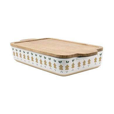 St. Nicholas Square® Festive Gingerbread Baker & Trivet