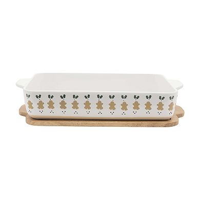St. Nicholas Square® Festive Gingerbread Baker & Trivet