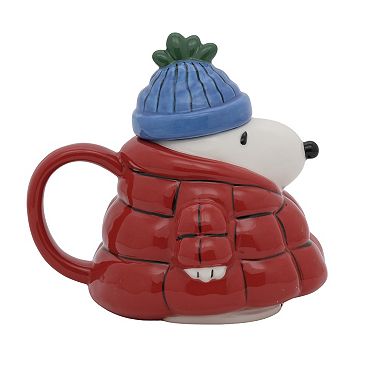 St. Nicholas Square Peanuts Snoopy Puffer Coat Lidded Mug