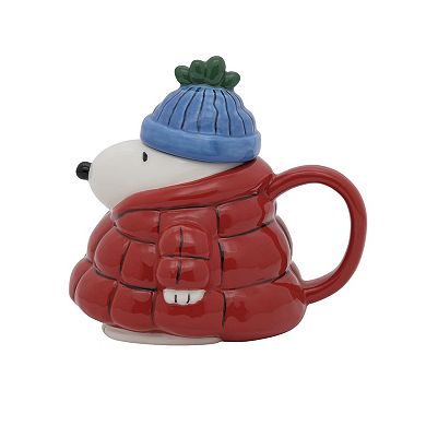 St. Nicholas Square Peanuts Snoopy Puffer Coat Lidded Mug