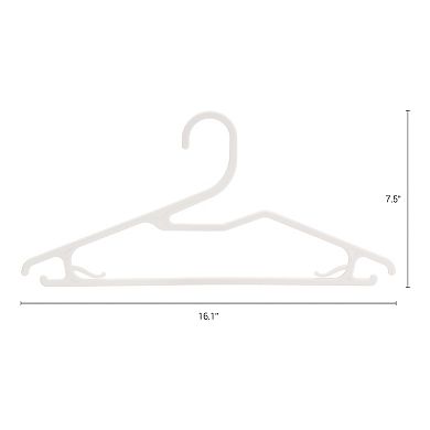 10 Pcs Clothes Hangers, Plastic Pants Hangers with Non-Slip Hook, Space Saving Hangers for Clothing