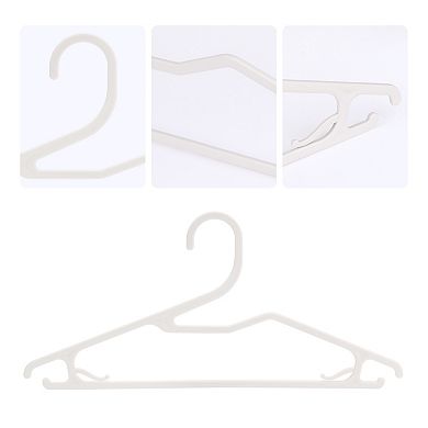 10 Pcs Clothes Hangers, Plastic Pants Hangers with Non-Slip Hook, Space Saving Hangers for Clothing