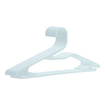 10 pc Clothes Hangers, Plastic Pants Hangers with Non-Slip Hook, Space Saving Hangers for Clothing