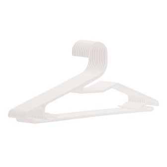 10 pc Clothes Hangers, Plastic Pants Hangers with Non-Slip Hook, Space Saving Hangers for Clothing