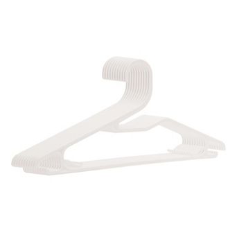 10 pc Clothes Hangers, Plastic Pants Hangers with Non-Slip Hook, Space Saving Hangers for Clothing