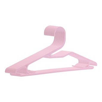 10 pc Clothes Hangers, Plastic Pants Hangers with Non-Slip Hook, Space Saving Hangers for Clothing