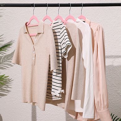 20 Pieces Velvet Hangers, Non-Slip Durable 360-Degree Space Saving Clothes Hangers for Clothing