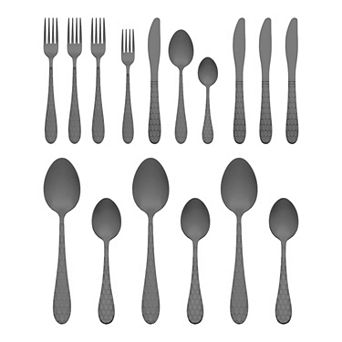 16 pc Silverware Set, Stainless Steel Flatware Knife, Spoons and Forks Set, Cutlery Serving Set
