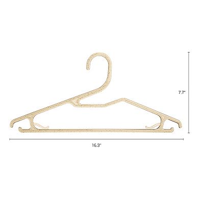 10 Pack Hangers, Plastic Durable Space Saving Clothes Hangers for Clothing, Closet, Pants, or Shirts