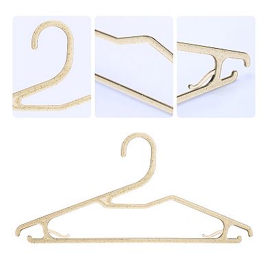 10 Pack Hangers, Plastic Durable Space Saving Clothes Hangers for Clothing, Closet, Pants, or Shirts