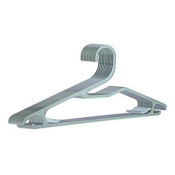 10 Pack Hangers, Plastic Durable Space Saving Clothes Hangers for Clothing, Closet, Pants, or Shirts