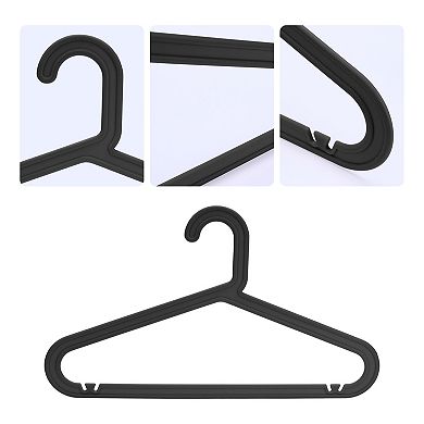 10 Pack Plastic Pants Hangers, Durable Space Saving Clothes Hangers for Coats, Shirts, Pants, Jeans