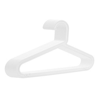 10 Pack Plastic Pants Hangers, Durable Space Saving Clothes Hangers for Coats, Shirts, Pants, Jeans