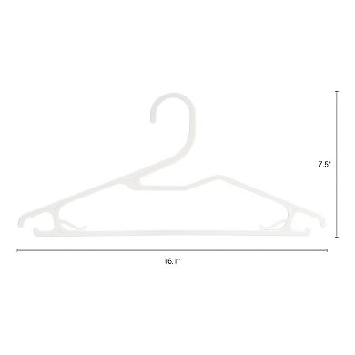 30 Pack Plastic Hangers with Non-Slip Hook, Space Saving Clothes Hangers for Clothing, Closet, Pants