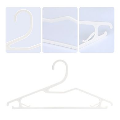 30 Pack Plastic Hangers with Non-Slip Hook, Space Saving Clothes Hangers for Clothing, Closet, Pants