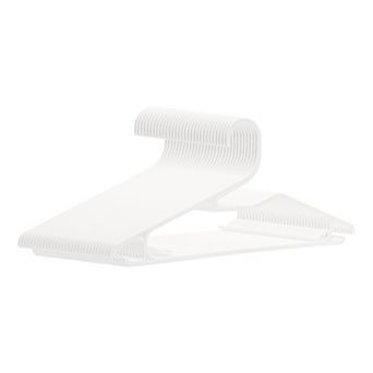 30 Pack Plastic Hangers with Non-Slip Hook, Space Saving Clothes Hangers for Clothing, Closet, Pants