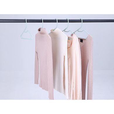 20 Pack Hangers, Plastic Pants Hangers with Non-Slip Hook, Space Saving Clothes Hangers for Clothing
