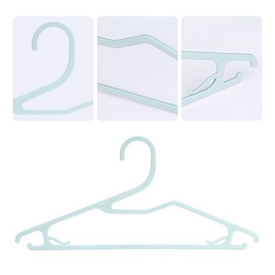 20 Pack Hangers, Plastic Pants Hangers with Non-Slip Hook, Space Saving Clothes Hangers for Clothing