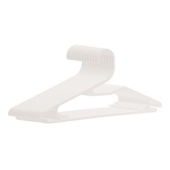 20 Pack Hangers, Plastic Pants Hangers with Non-Slip Hook, Space Saving Clothes Hangers for Clothing
