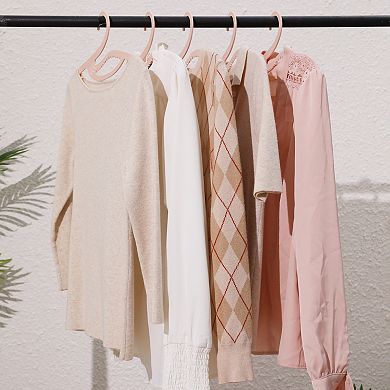 30 Pack Plastic Non-Slip Hangers, Swan Durable Space Saving Clothes Hangers for Clothing, Closet