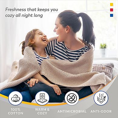 Color Sense Cotton Super Soft Throw Blanket