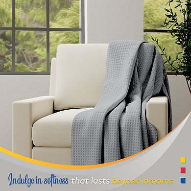 Color Sense Super Soft Cotton Throw Blanket