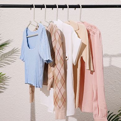 10 Pack Pants Hangers, Durable Clothes Hangers, Plastic Space Saving Hangers for Coats, Shirts