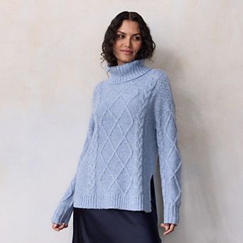 Women's LC Lauren Conrad Turtleneck Cable Tunic Sweater